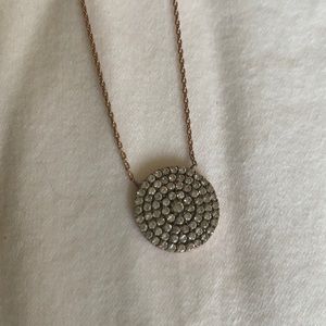Rose gold circle necklace